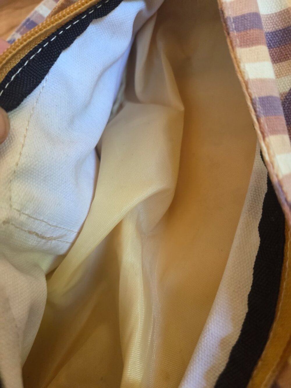 Kavu Rope Slingback Bag Purple and Cream Abstract Mountain Print - Picture 7 of 7